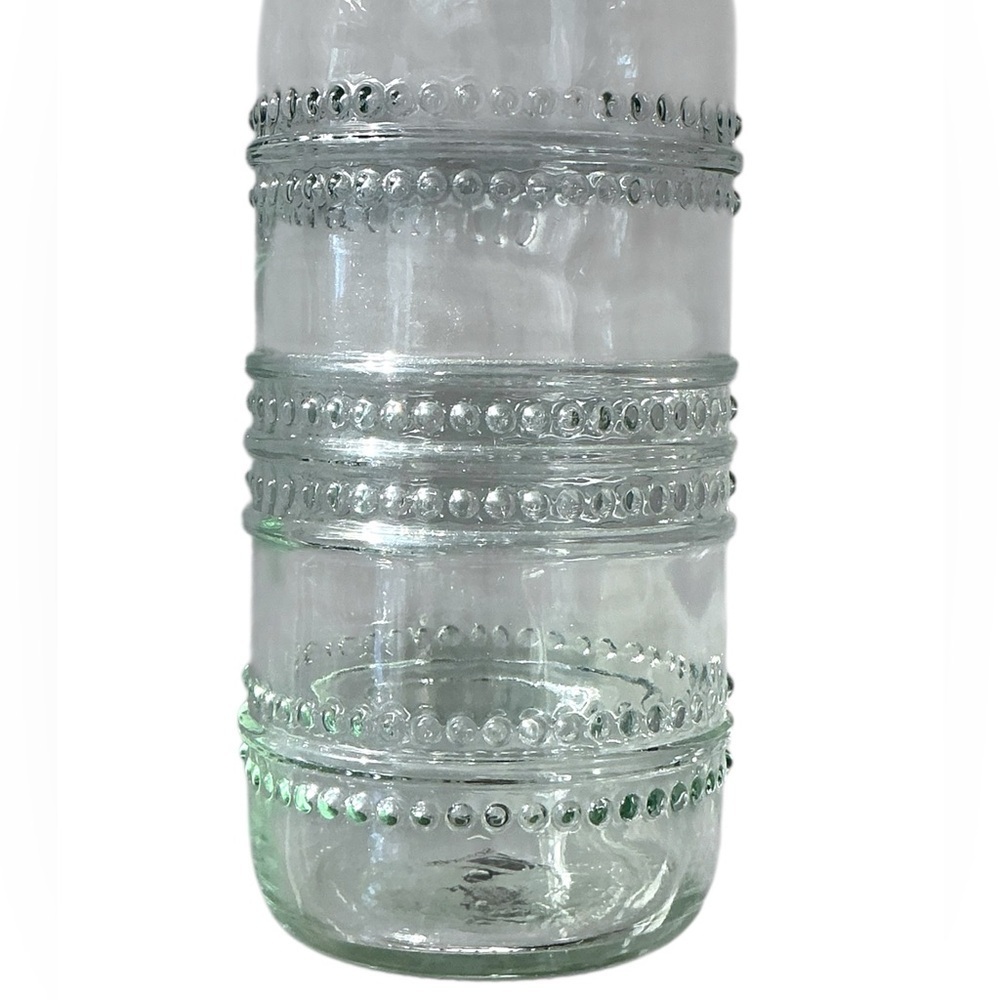 Stylesetter Clear Glass Beaded Dot Bottle with Swing Top Tight Seal Stopper - Picture 9 of 16